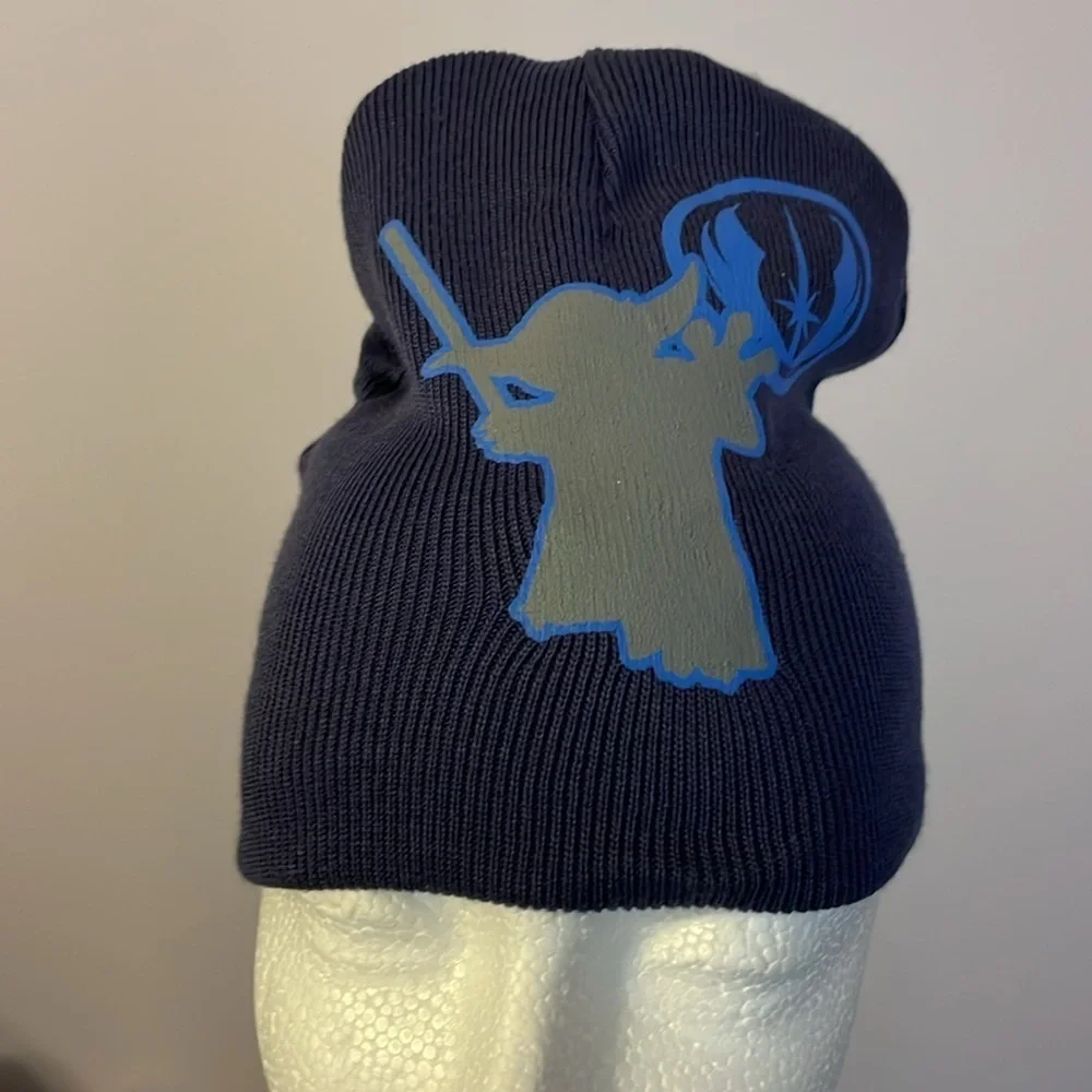 Star Wars Navy Knit Yoda Jedi Graphic Beanie Hat size boys 18 (XXL)